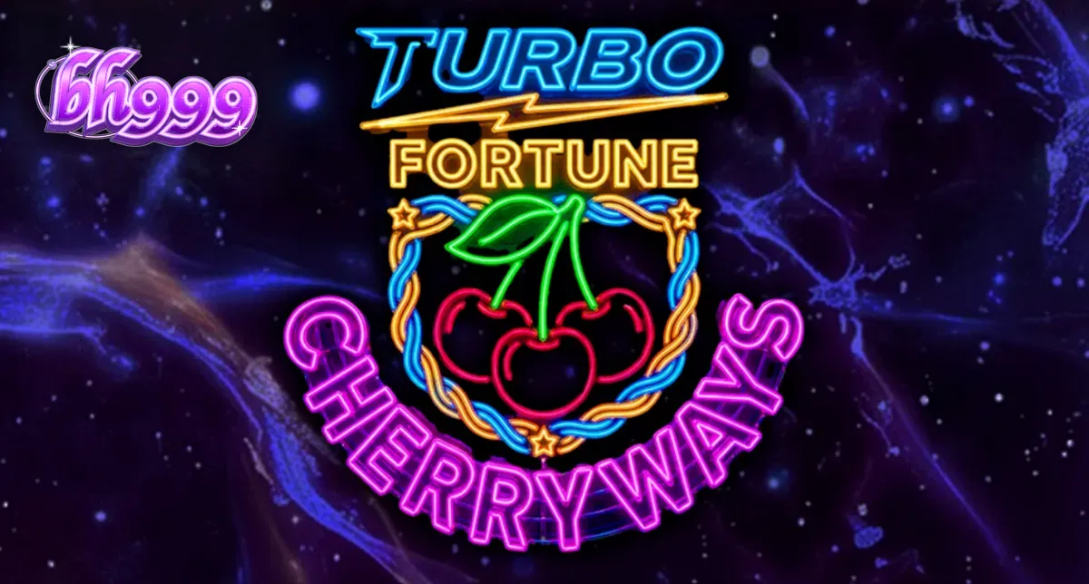 Turbo Fortune Cherryways স্লট গেমের নিয়ন এবং সাইবারপাঙ্ক থিমযুক্ত ইন্টারফেস